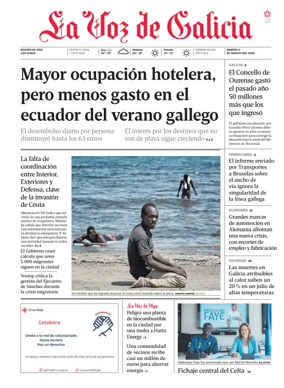 Cover of La Voz de Galicia (Vigo)