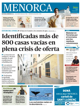 Cover of Menorca Diario Insular
