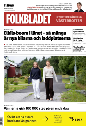 Cover of Folkbladet Vasterbotten