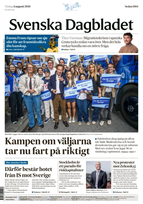 Cover of Svenska Dagbladet