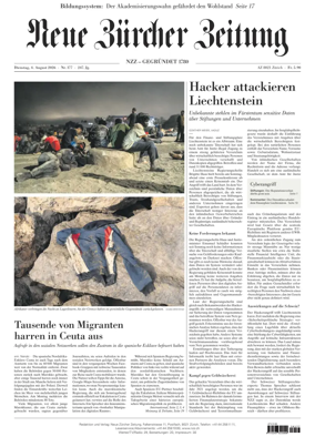 Cover of Neue Zurcher Zeitung