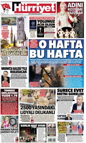 Cover of Hurriyet
