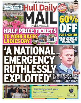 Cover of Hull Daily Mail