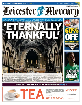 Cover of Leicester Mercury