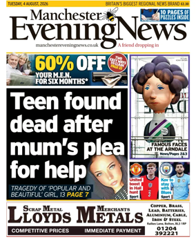 Cover of Manchester Evening News