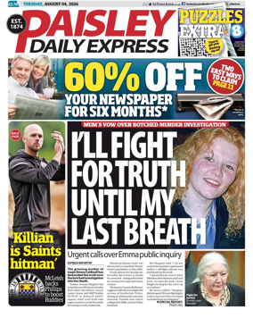 Cover of Paisley Daily Express