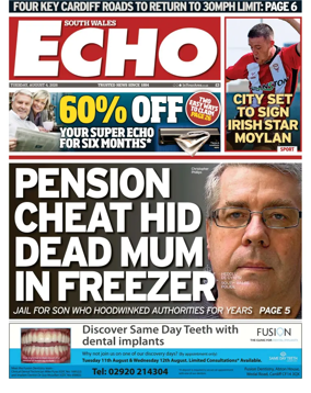 Cover of South Wales Echo