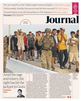 Cover of The Guardian e-paper Journal