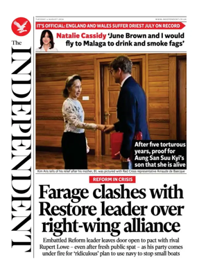 Cover of The Independent