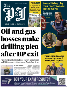 Cover of The Press and Journal (Aberdeen and Aberdeenshire)