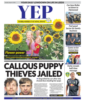 Cover of Yorkshire Evening Post