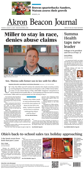 Cover of Akron Beacon Journal