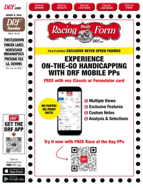 Cover of Daily Racing Form National Digital Edition