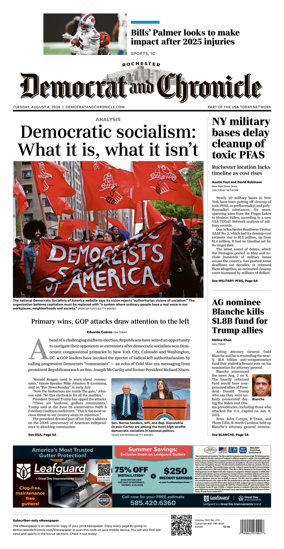 Cover of Democrat and Chronicle