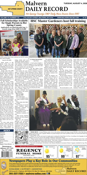 Cover of Malvern Daily Record