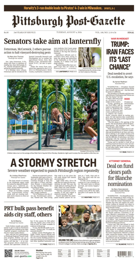 Cover of Pittsburgh Post-Gazette