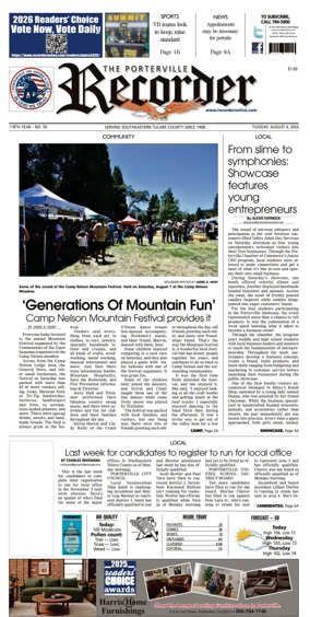Cover of Porterville Recorder