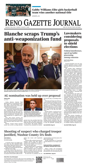Cover of Reno Gazette Journal