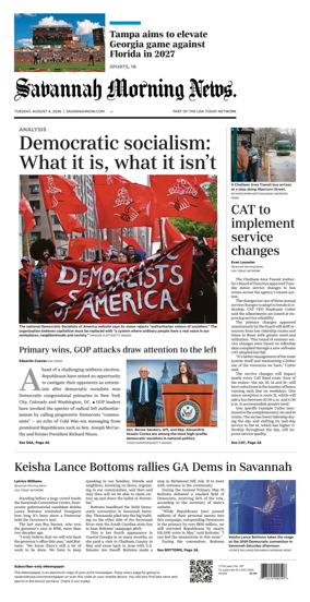 Cover of Savannah Morning News