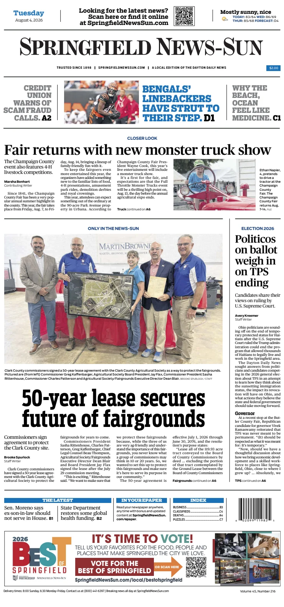 Cover of Springfield News-Sun