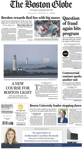 Cover of The Boston Globe