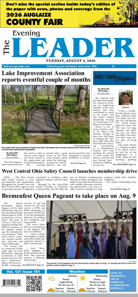 Cover of The Evening Leader
