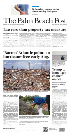 Cover of The Palm Beach Post