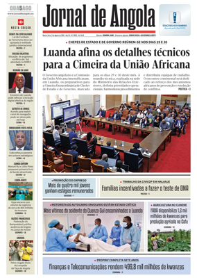 Cover of Jornal de Angola