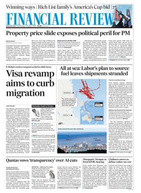 Cover of The Australian Financial Review