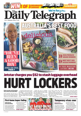 Cover of The Daily Telegraph (Sydney)