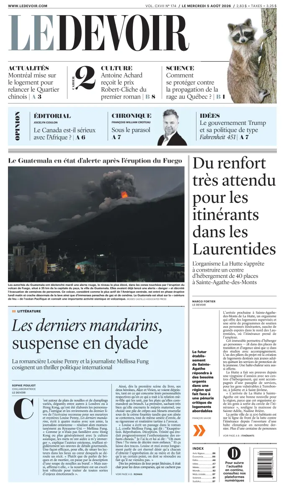 Cover of Le Devoir