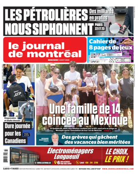 Cover of Le Journal de Montreal