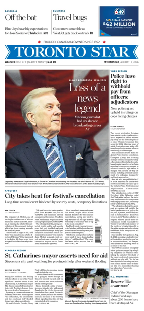 Cover of Toronto Star
