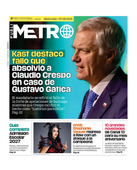Cover of Publimetro Chile