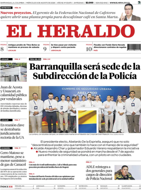Cover of El Heraldo (Colombia)