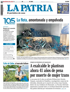 Cover of La Patria (Colombia)