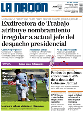 Cover of La Nacion (Costa Rica)