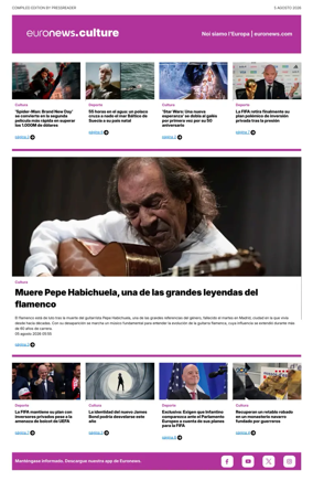 Cover of Euronews Culture and Sport (Spanish) Compiled Edition