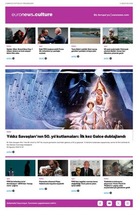 Cover of Euronews Culture and Sport (Turkish) Compiled Edition