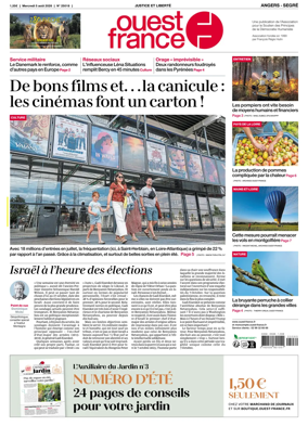 Cover of Ouest France (Angers / Segre)