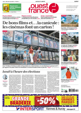 Cover of Ouest France (Auray)