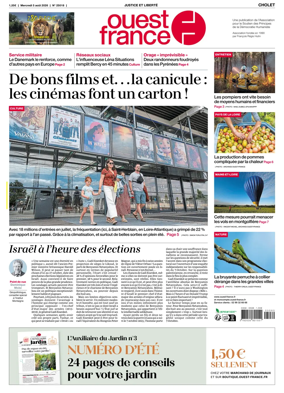Cover of Ouest France (Cholet)