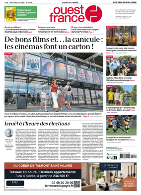 Cover of Ouest France (Les Sables-d'Olonne)