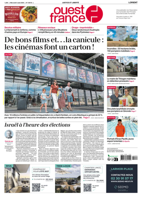 Cover of Ouest France (Lorient)