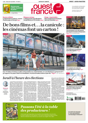 Cover of Ouest France (Nord-Finistere)
