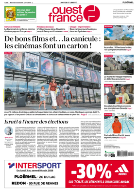 Cover of Ouest France (Ploermel)