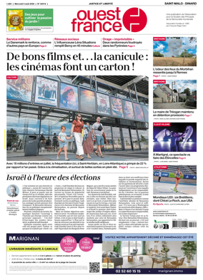 Cover of Ouest France (Saint-Malo)