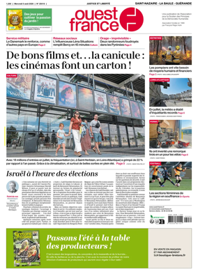 Cover of Ouest France (Saint-Nazaire La Baule Guerande)