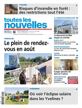 Cover of Toutes les Nouvelles (Versailles / Saint-Quentin-en-Yvelines)