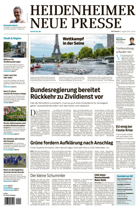 Cover of Heidenheimer Neue Presse